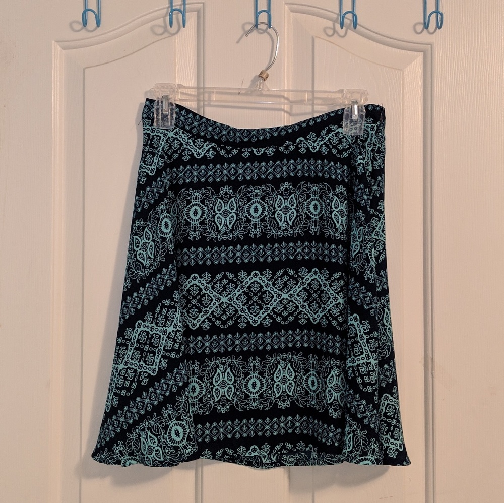 Printed Blue Skirt